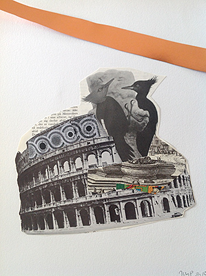 Birds nesting, 2015, collage, 29x21cm